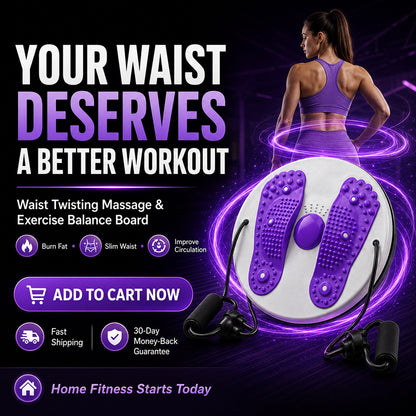 Waist Twisting Balance Board – Massage, Exercise, Fat Burning & Circulation Support