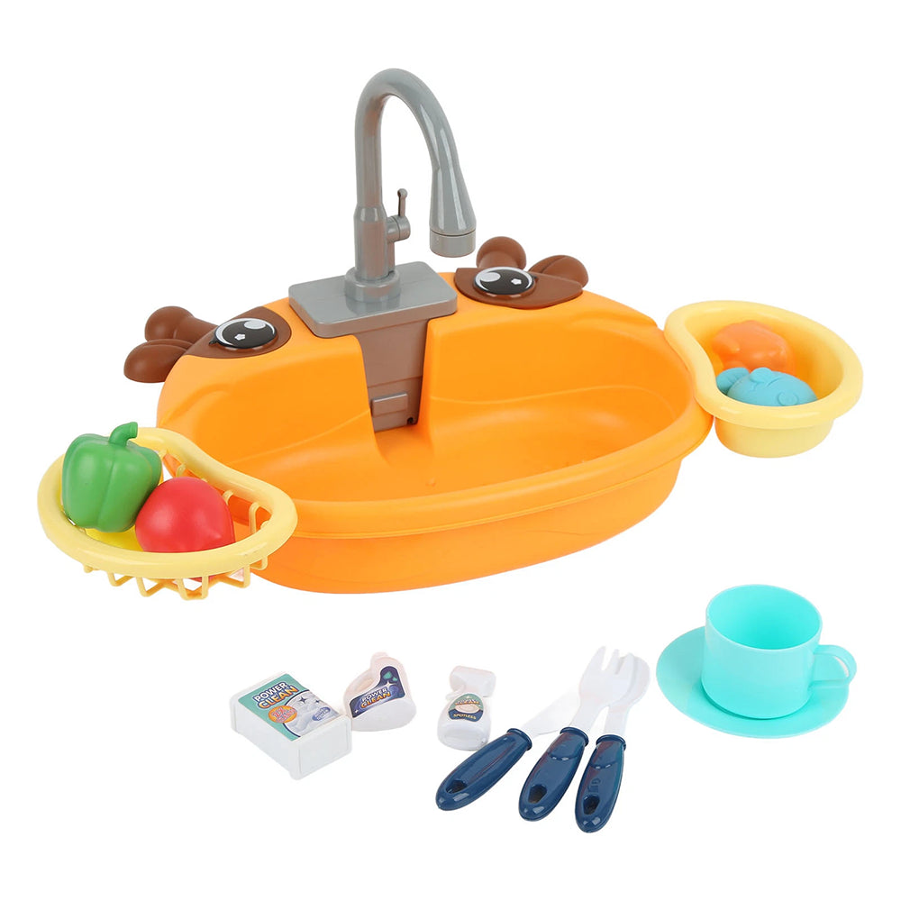 Kids Electric Dishwasher Sink Toy – Water Circulation Pretend Play Set