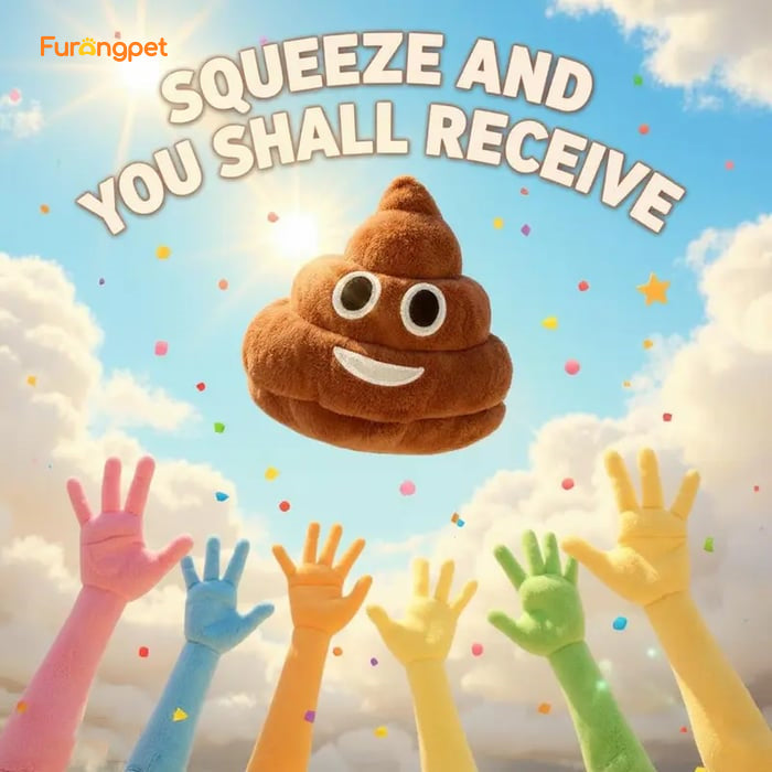 💩🤣 Farting Plush Poop Toy with Sound for Kids & Pets