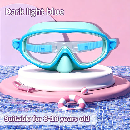 🏊‍♀️HD children's large frame waterproof and anti-fog swimming goggles