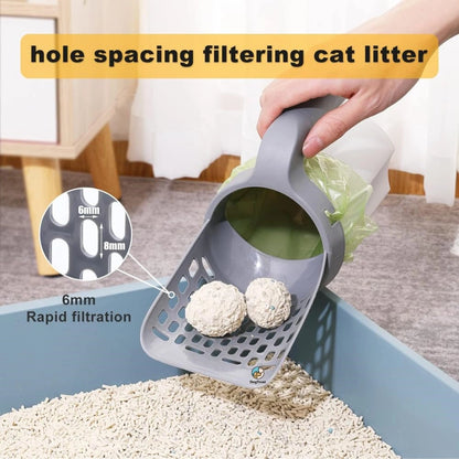 Cat Litter Scoop with Integrated Trash Can – Efficient Sifting & Large Capacity