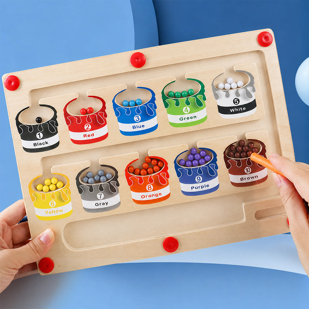 Magnetic Color & Number Counting Maze