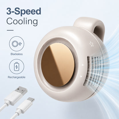 Portable Silent Mini Bladeless Fan Stay Cool Anywhere, Anytime