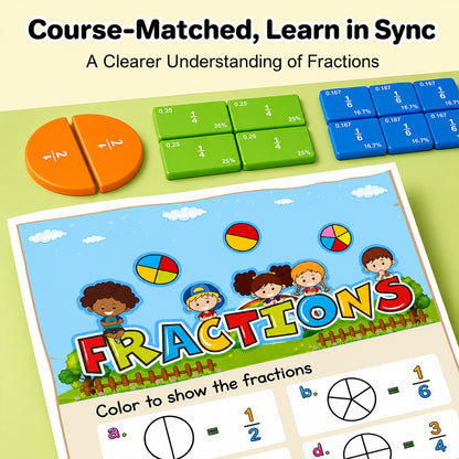Magnetic Fraction Learning Activity Book for Kids