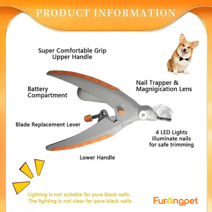 🎁LED Light Pet Nail Clippers - 5X Magnification