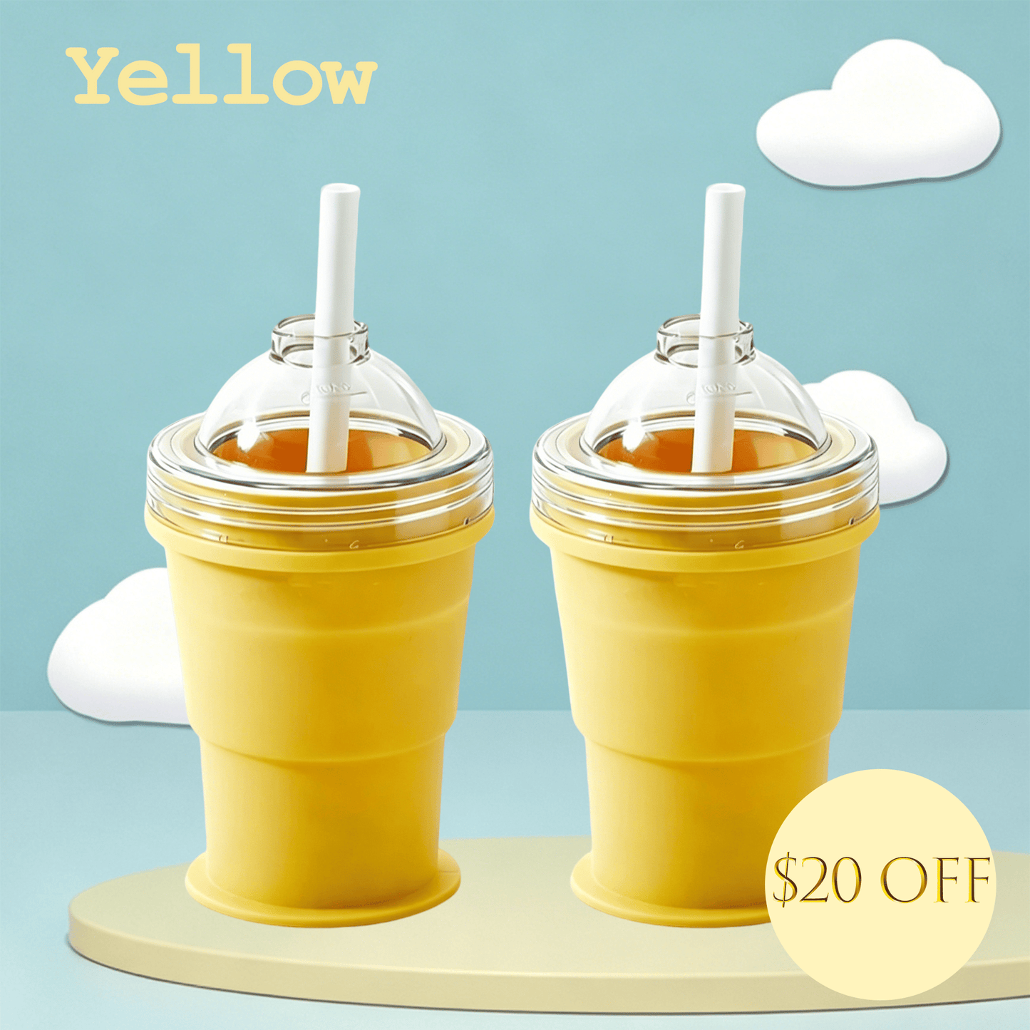 Collapsible Silicone Ice Ball Drinking Cup