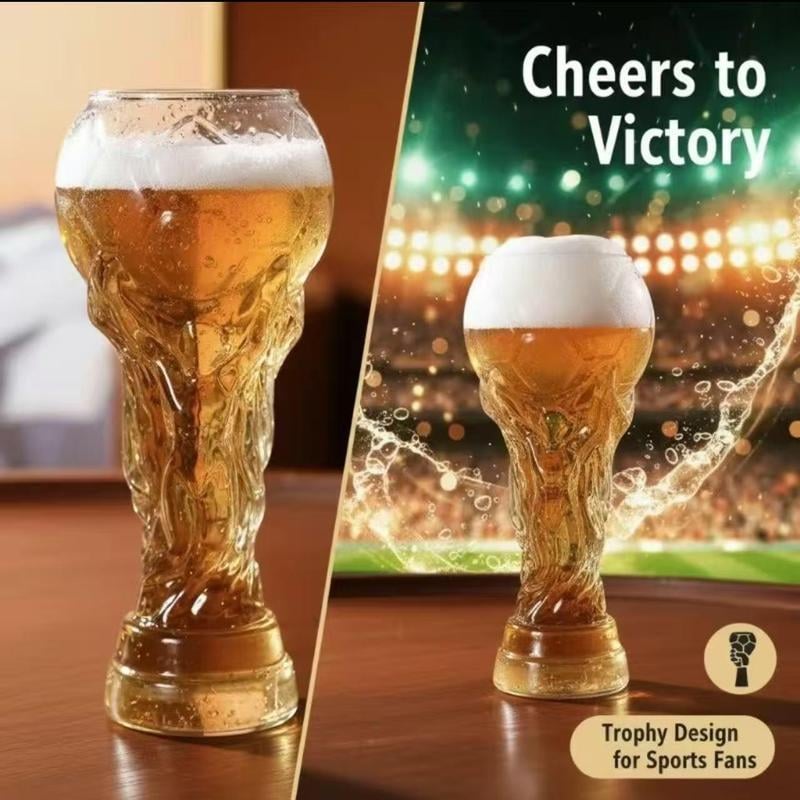 Soccer Trophy Beer Glass | Game Day Gift For Soccer Fans & Beer Lovers