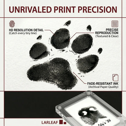 No-Mess Pet Paw Print Keepsake Kit with Frames for Dogs and Cats