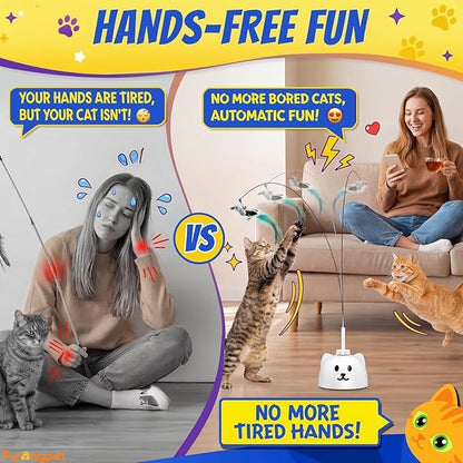 Interactive Flying Bird Cat Toy – USB Rechargeable, Motion Activated Self-Play Teaser for Indoor Cats