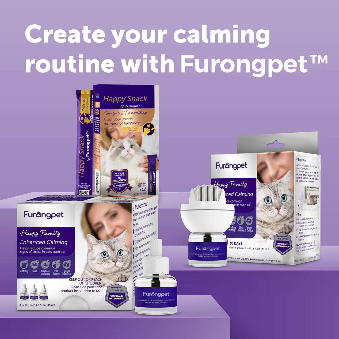 Furongpet™ Optimum Cat Calming Refills – 6 Pack Stress Relief Solution