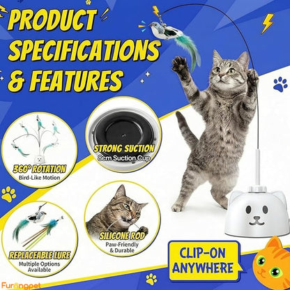 Interactive Flying Bird Cat Toy – USB Rechargeable, Motion Activated Self-Play Teaser for Indoor Cats