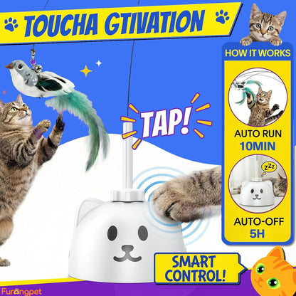 Interactive Flying Bird Cat Toy – USB Rechargeable, Motion Activated Self-Play Teaser for Indoor Cats
