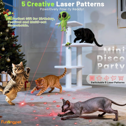 🐱Laser Cat Toys for Indoor Cats🐈2 in 1 Interactive Automatic Dual Laser & Catnip UFO Dangler