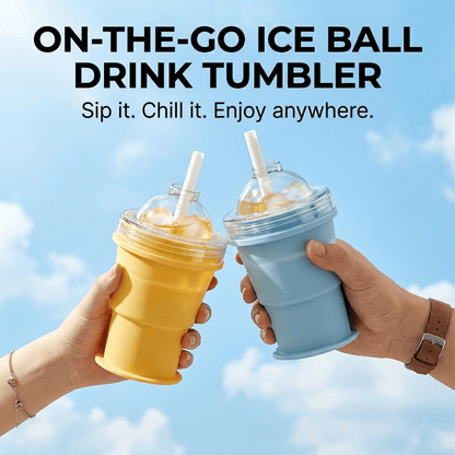 Collapsible Silicone Ice Ball Drinking Cup