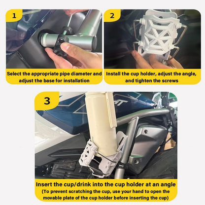 Self-Adapting Flexible Cup Holder for Different Sized Cups
