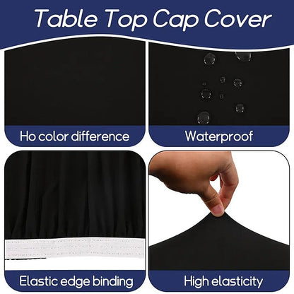✨ Stretch Fabric Table Cover | Elastic Edged, Waterproof & Reusable