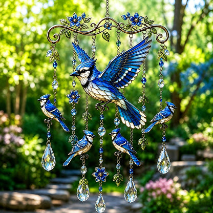 🐦 Graceful Hummingbird Wind Chime | Stunning Crystal Garden Decor