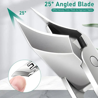 Wide Jaw Nail Clippers for Thick & Ingrown Nails