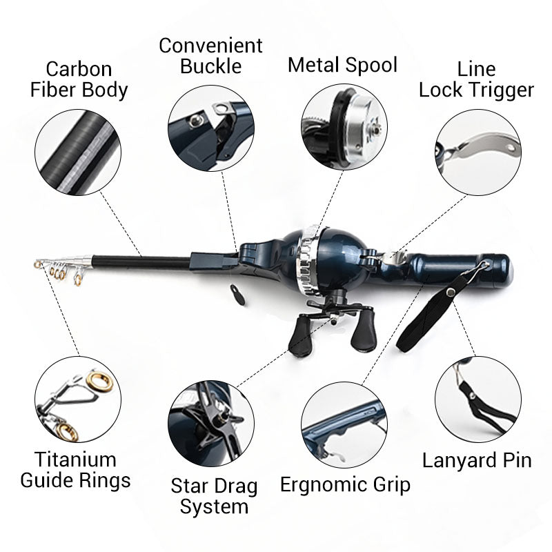 2026 Best Seller | Foldable Fishing Rod – Never Miss Another Cast!