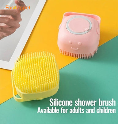 Bathroom Pet Bath Brush Massage Soft Silicone Comb Pet