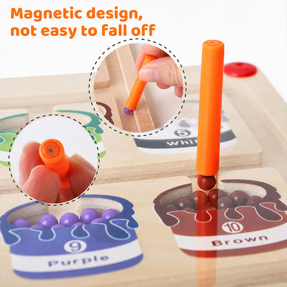 Magnetic Color & Number Counting Maze