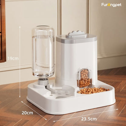 2-in-1 Gravity Pet Feeder and Water Dispenser Station