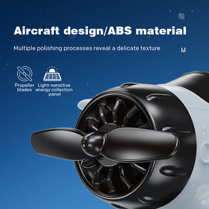 Solar-Powered Plane Car Ornament