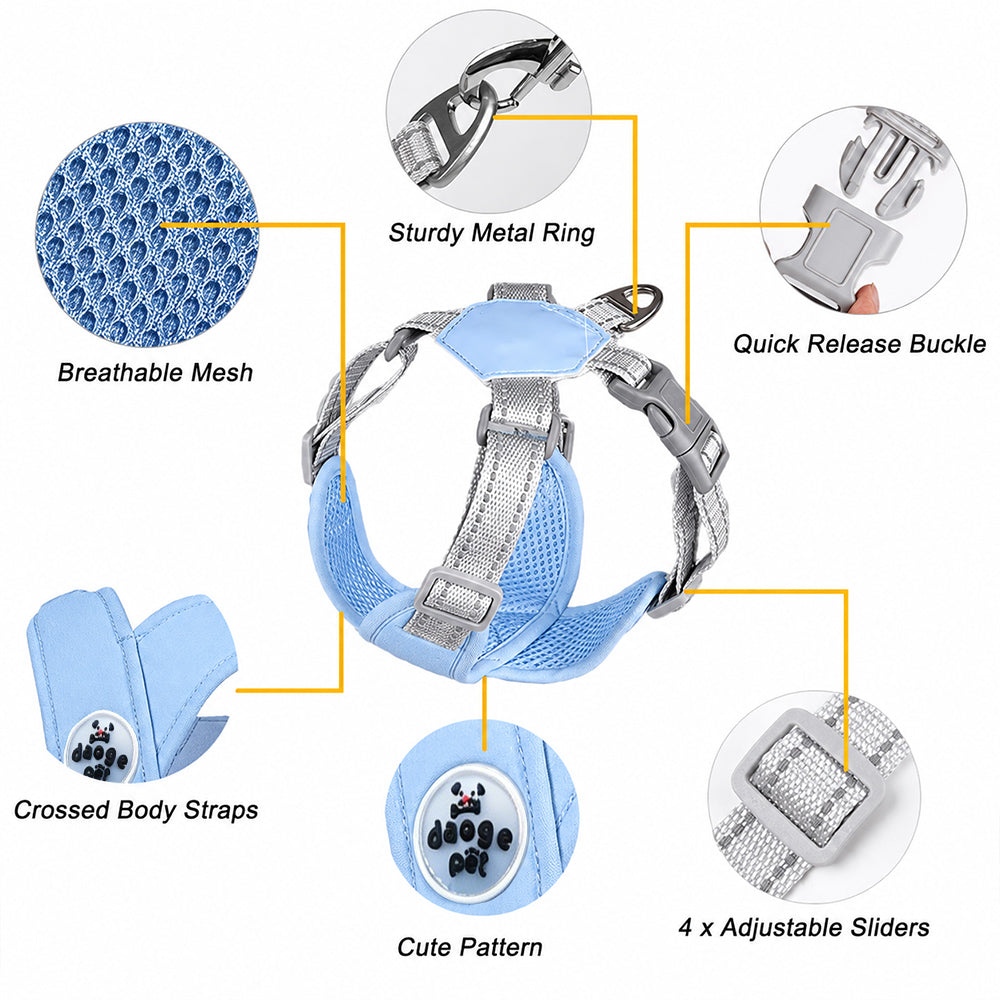 X-Frame Anti-Pull Dog Harness Complete Set Including Leash
