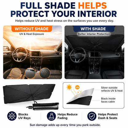 Foldable Car Windshield Sun Shade Umbrella