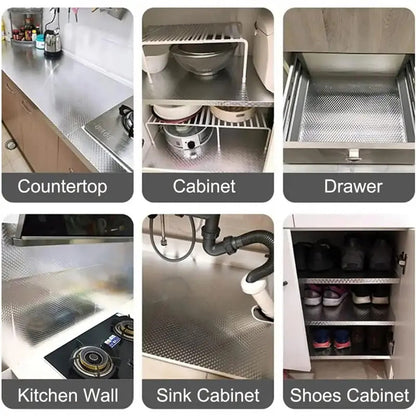 Peel & Stick Aluminum Foil Wallpaper – Kitchen Oil-Proof Backsplash