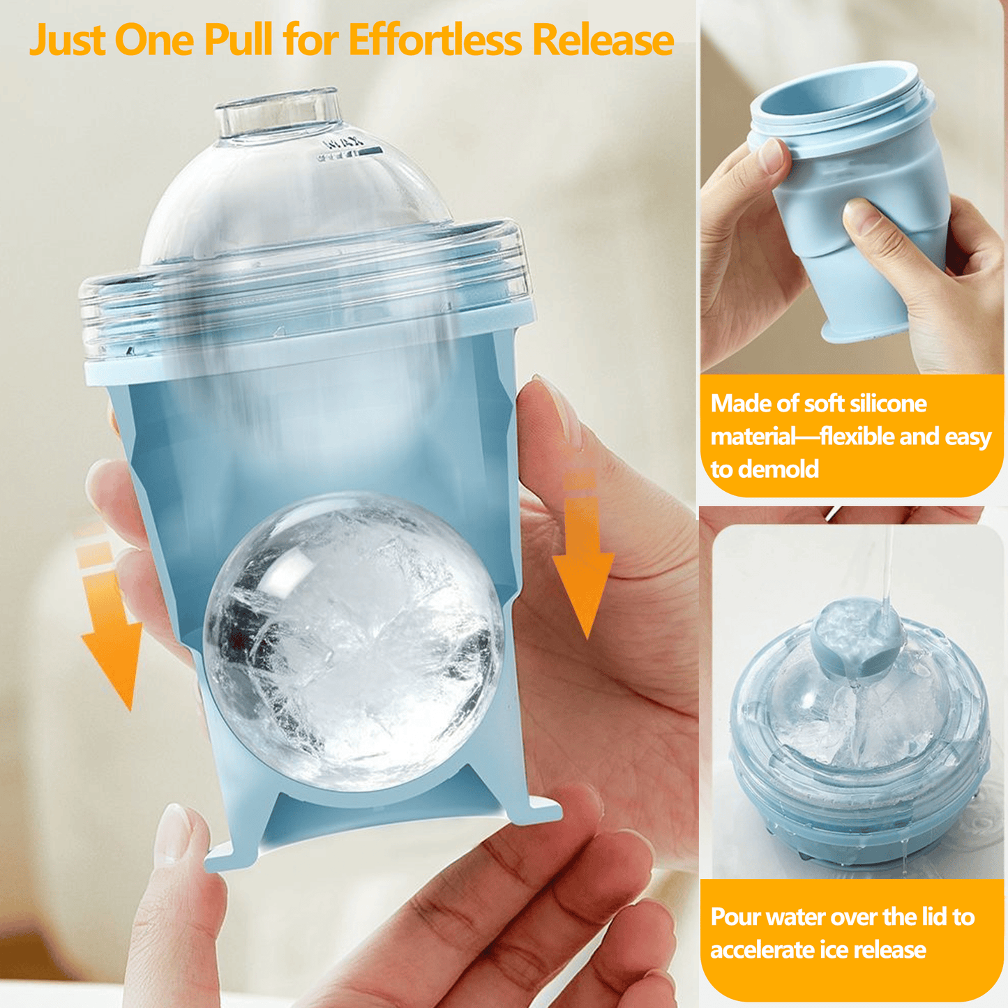 Collapsible Silicone Ice Ball Drinking Cup