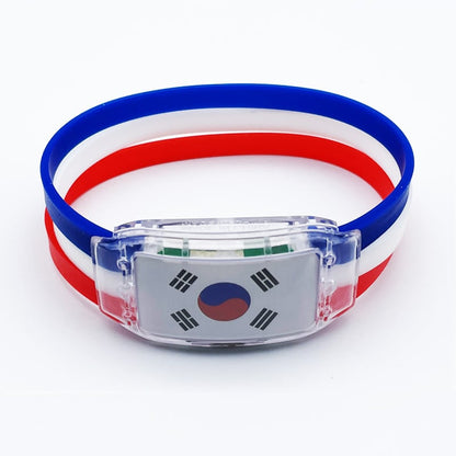 Light-Up Country Flag Bracelets with LED Lights