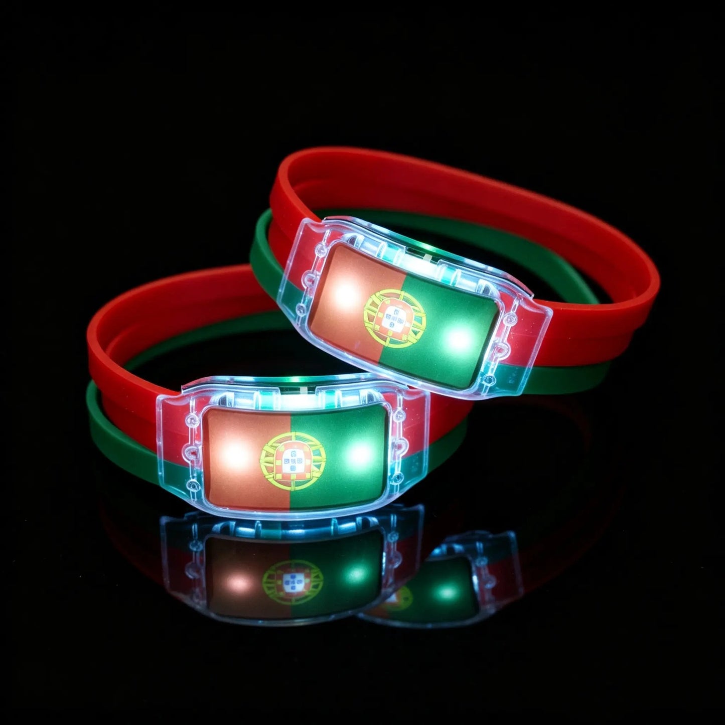 Light-Up Country Flag Bracelets with LED Lights