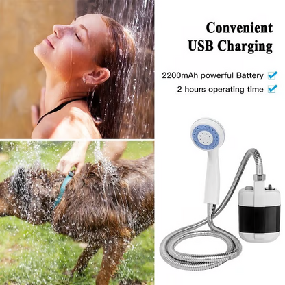 Camping Essentials – Portable Camping Shower with Water Pump