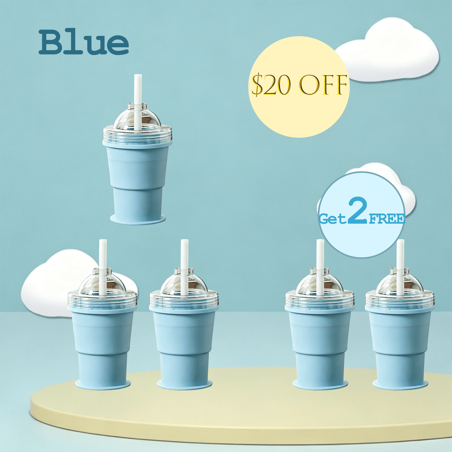 Collapsible Silicone Ice Ball Drinking Cup