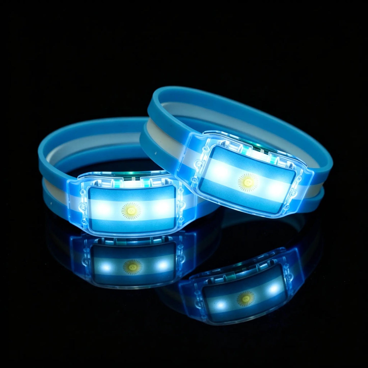 Light-Up Country Flag Bracelets with LED Lights
