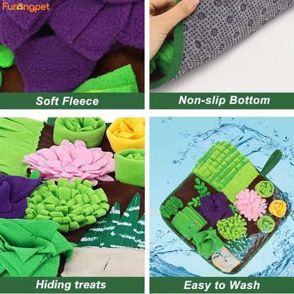 Interactive Snuffle Mat for Dogs & Cats – Nosework Feeding Puzzle Toy