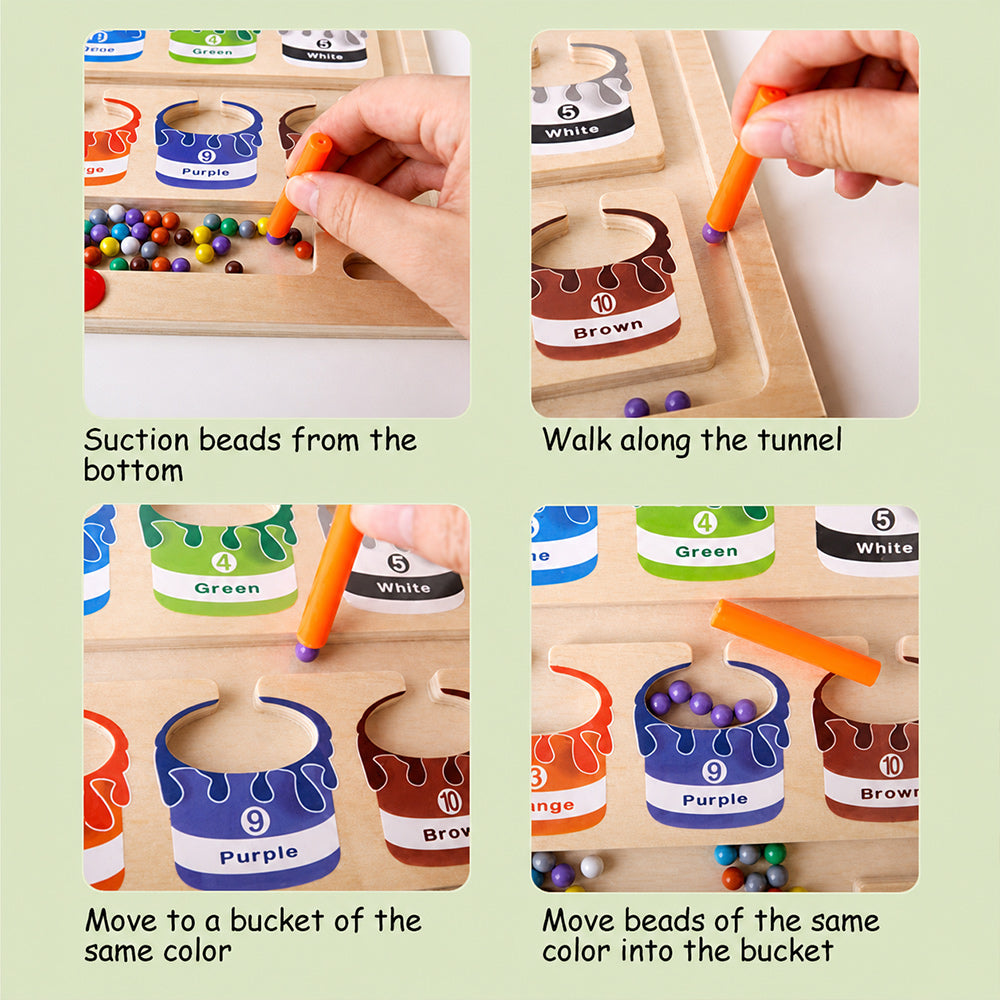 Magnetic Color & Number Counting Maze