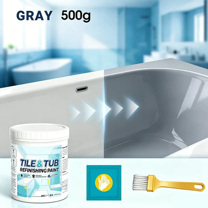 🥳Hot Sale Tile Tub Refinishing Paint Kit Covers Stains Cracks Easy DIY