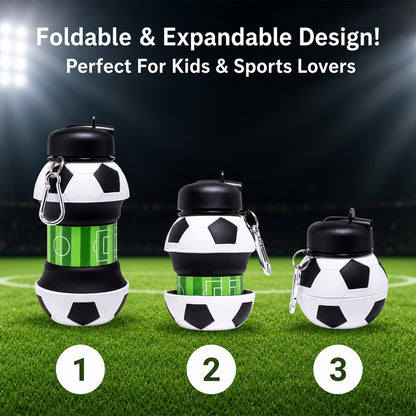 Collapsible Soccer Water Bottle for Kids