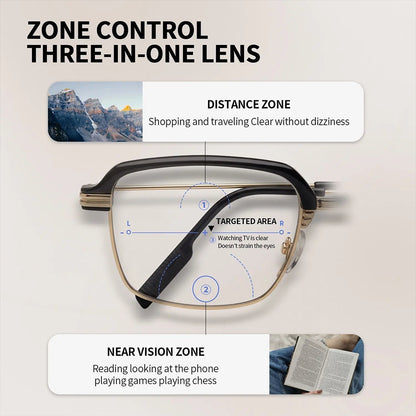 👓✨HD Auto Focus Adjustable Reading Glasses, Auto Diopter Correction Eyeglasses