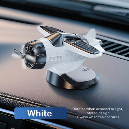 Solar-Powered Plane Car Ornament