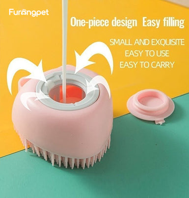 Bathroom Pet Bath Brush Massage Soft Silicone Comb Pet