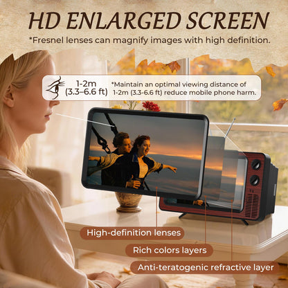 3D HD Foldable Retro Phone Screen Magnifier