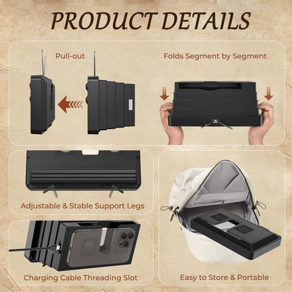 3D HD Foldable Retro Phone Screen Magnifier