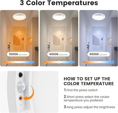 Dimmable rechargeable ceiling light with motion sensor – magnetic & wireless