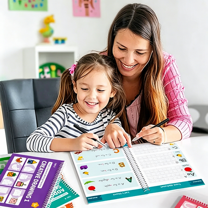 Kids Reusable Writing Workbook, Early Learning Gift