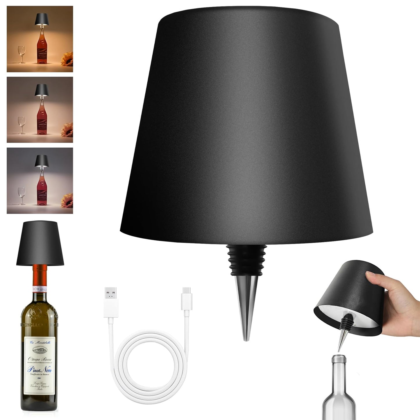 Wireless Touch Control LED Bottle Lamp