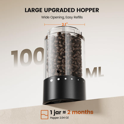 Electric Salt and Pepper Grinder Set - Rechargeable Automatic Salt and Pepper Shakers