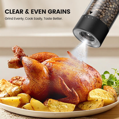 Electric Salt and Pepper Grinder Set - Rechargeable Automatic Salt and Pepper Shakers